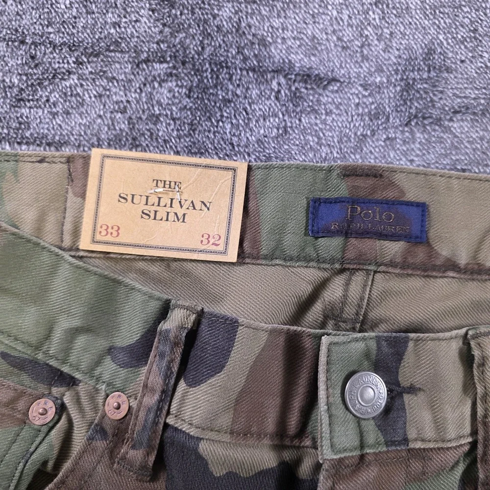 Polo Ralph Lauren Sullivan Slim Camo Jeans Mens 33x32 Camouflage Pony Hunting